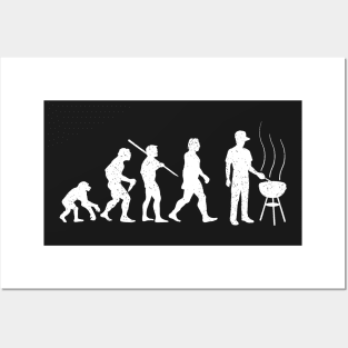 BBQ Evolution Grill Expert Funny Family Braai Posters and Art